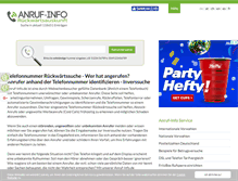 Tablet Screenshot of anruf-info.de